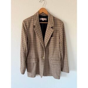 Women’s Free People Crosby Plaid Blazer Size Large